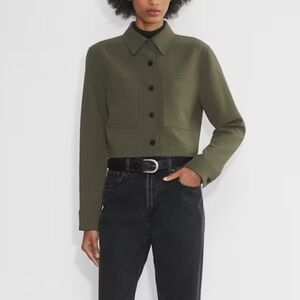 Wilfred Little Cropped Jacket, Dark Olive, Sz L